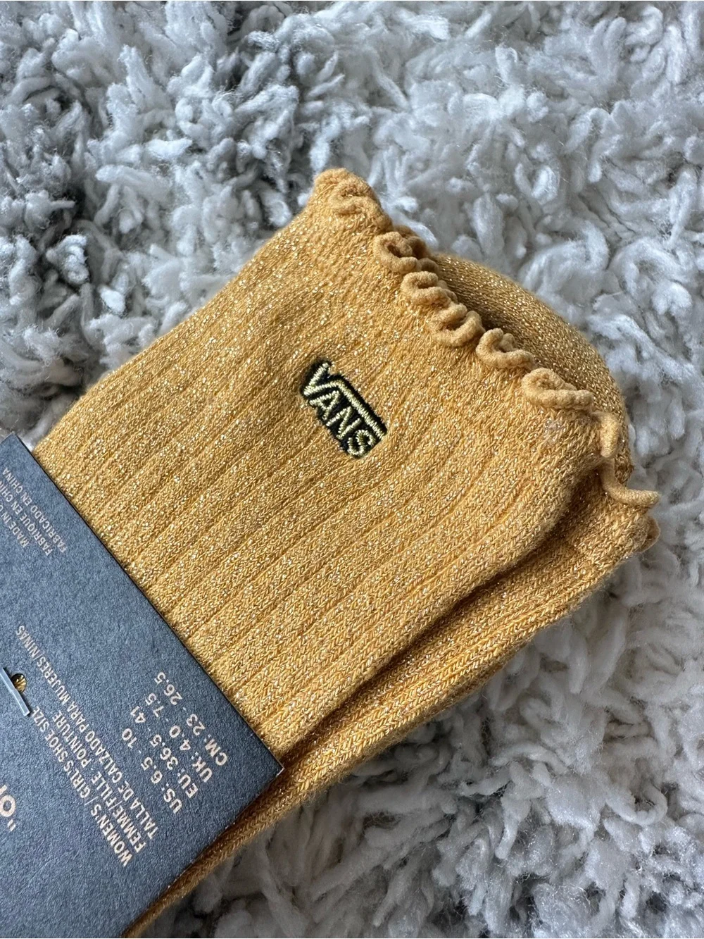 Vans women’s Kids Tinsel Half Crew Socks